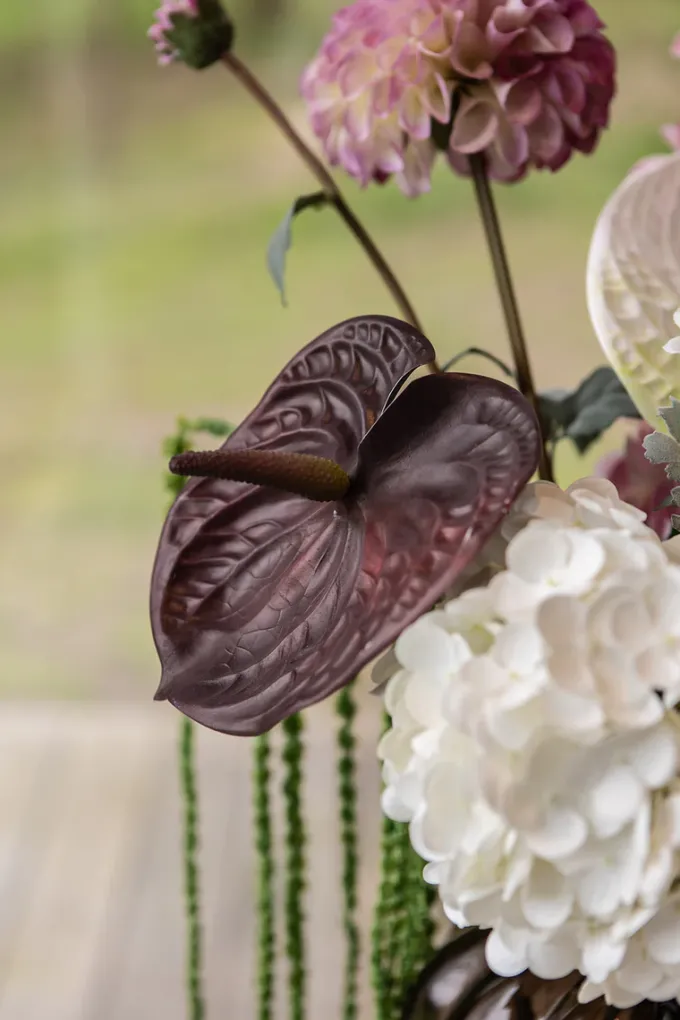 Specktrum Artificial Flowers - Burgundy Anthurium
