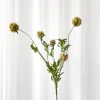 New Specktrum Artificial Flowers - Dusty yellow Scabiosa Seed Pod (multible heads)
