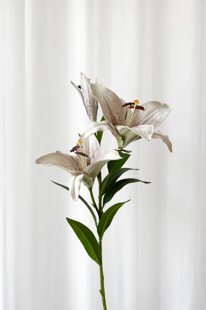 New Specktrum Artificial Flowers - White Lily branch large