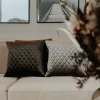 Clearance Specktrum Daytona Pillow - Silver/brown Square