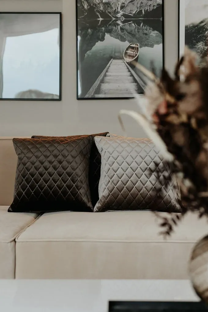 Clearance Specktrum Daytona Pillow - Silver/brown Square