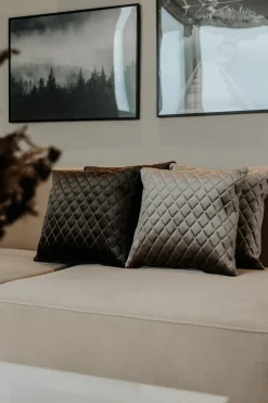 Clearance Specktrum Daytona Pillow - Silver/brown Square