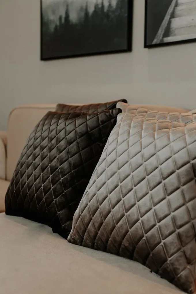 Clearance Specktrum Daytona Pillow - Silver/brown Square