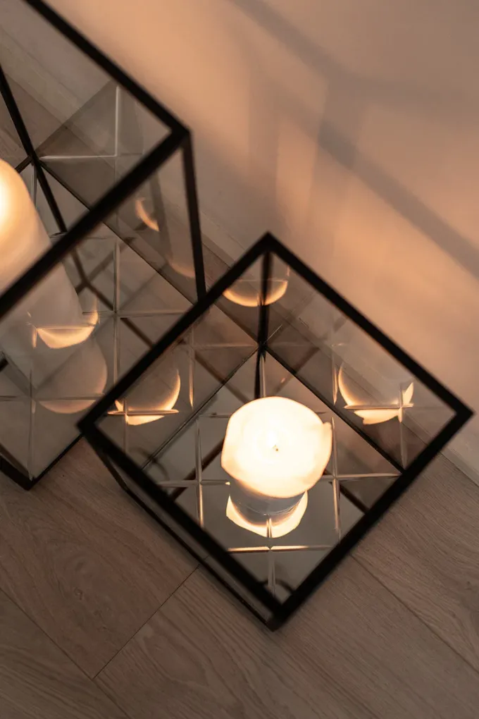 New Specktrum Harlequin Lantern - Clear Mirror, Black Frame Small (20*20*30)