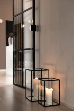 Hot Specktrum Harlequin Lantern - Clear Mirror, Black Frame Medium (25*25*40)