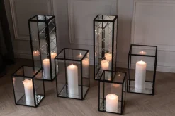 Online Specktrum Harlequin Lantern - Clear Mirror, Black Frame Large - wall mounted (20*20*65)