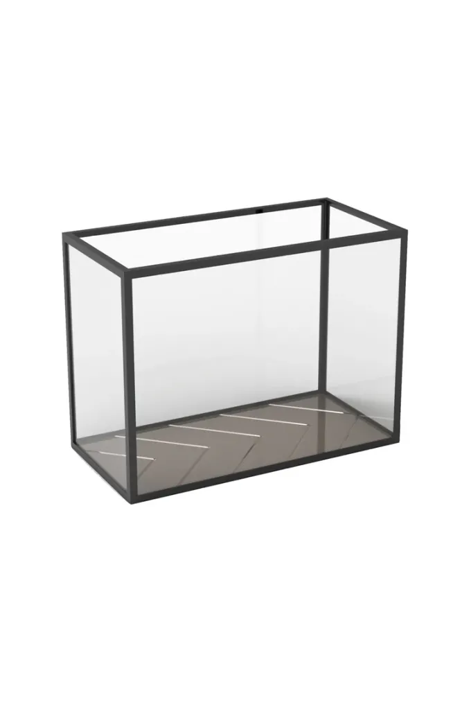 Specktrum Herringbone Lantern - Bronze Mirror, Black Frame Long (30*20*40)