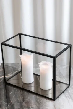 Specktrum Herringbone Lantern - Bronze Mirror, Black Frame Long (30*20*40)