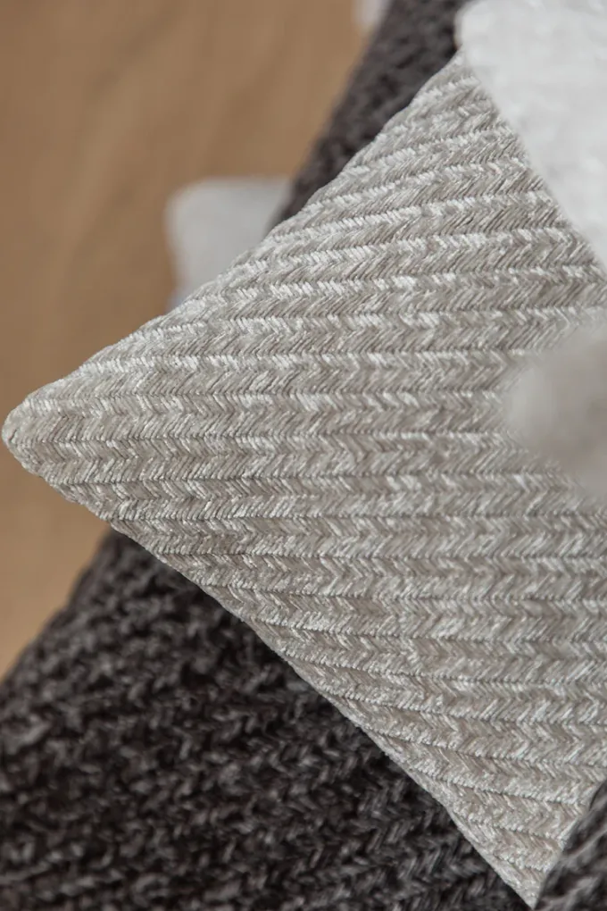 Online Specktrum Herringbone Pillow - Cloudy Grey 45*45 cm