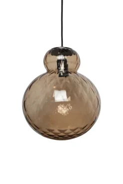New Specktrum Lily Pendant Lamp - Brown - Black Metal Harlequin Large