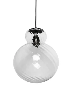 Discount Specktrum Lily Pendant Lamp - Clear - Black Metal Swirl Large