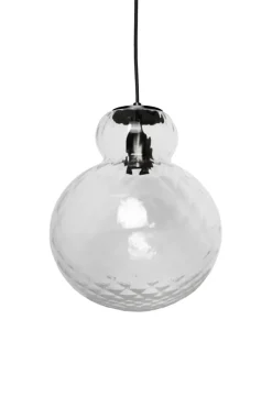 Best Specktrum Lily Pendant Lamp - Clear - Black Metal Harlequin Large