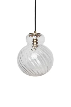 Outlet Specktrum Lily Pendant Lamp - Clear - Brass Metal Swirl Small