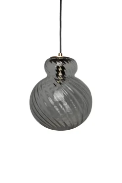 Specktrum Lily Pendant Lamp - Grey - Brass Metal Swirl Small