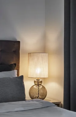 Clearance Specktrum Lily Table Lamp - Brown Swirl