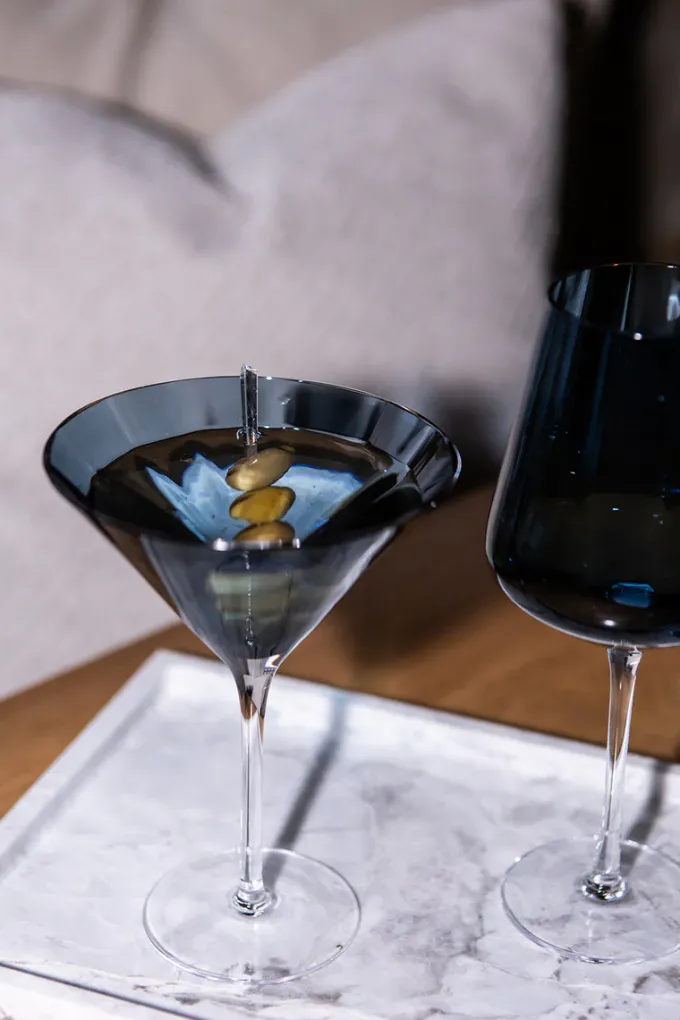 Outlet Specktrum Meadow Stemware - Blue Martini glass