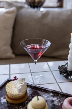 Clearance Specktrum Meadow Stemware - Plum Martini glass