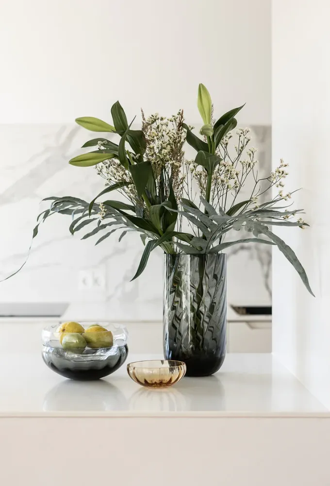 Online Specktrum Meadow Swirl Cylinder Vase - Grey Medium
