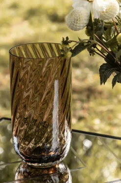 New Specktrum Meadow Swirl Cylinder Vase - Topaz Small