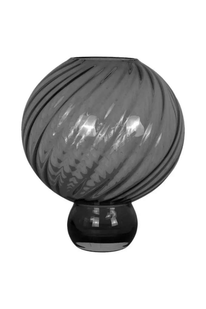 Clearance Specktrum Meadow Swirl Vase - Grey Large