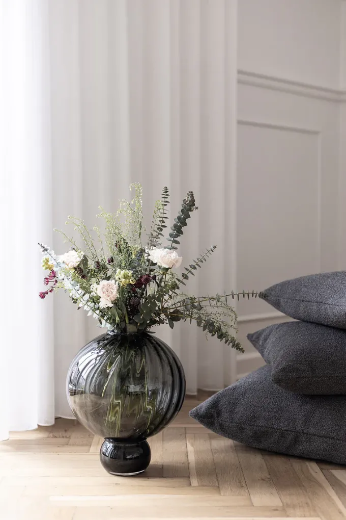 Clearance Specktrum Meadow Swirl Vase - Grey Large