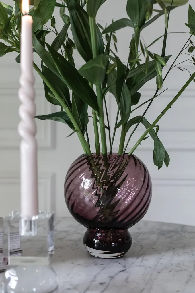 Specktrum Meadow Swirl Vase - Plum Small