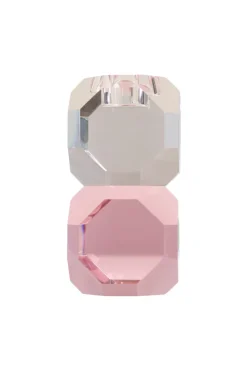 Online Specktrum Sky T-Light Candle Holder - Clear/Pink Stacked