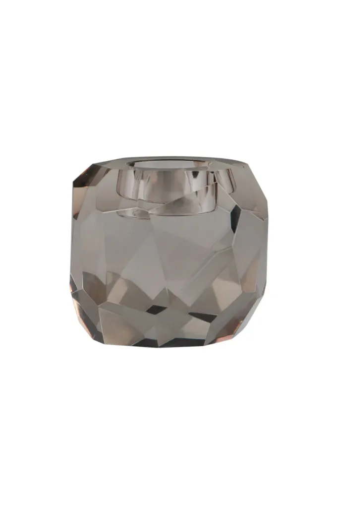 Clearance Specktrum Storm T-Light Candle Holder - Light Smoke Single