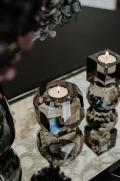 Clearance Specktrum Storm T-Light Candle Holder - Light Smoke Single