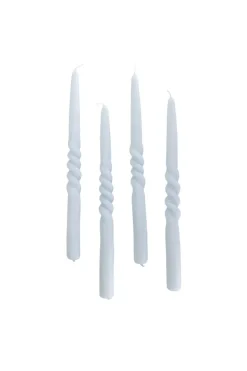 Outlet Specktrum The Curly Candle Collection - Packed with 4 Pieces per box - Mighty Blue Middle Curled