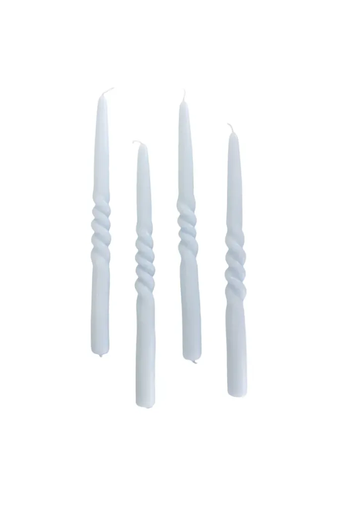 Outlet Specktrum The Curly Candle Collection - Packed with 4 Pieces per box - Mighty Blue Middle Curled