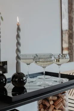 Outlet Specktrum The Curly Candle Collection - Packed with 4 Pieces per box - Steel Grey Fully Curled