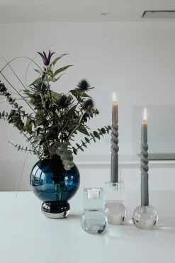 Discount Specktrum The Curly Candle Collection - Packed with 4 Pieces per box - Steel Grey Middle Curled