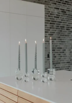 Discount Specktrum The Curly Candle Collection - Packed with 4 Pieces per box - Steel Grey Middle Curled