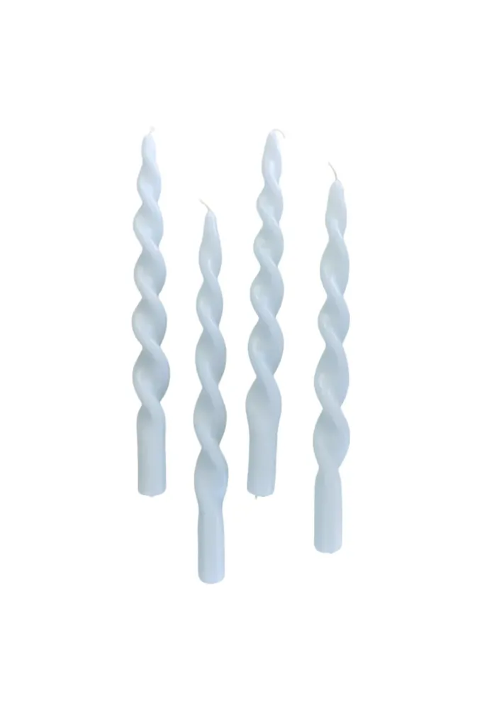 Hot Specktrum The Curly Candle Collection - Packed with 4 Pieces per box - Mighty Blue Fully Curled