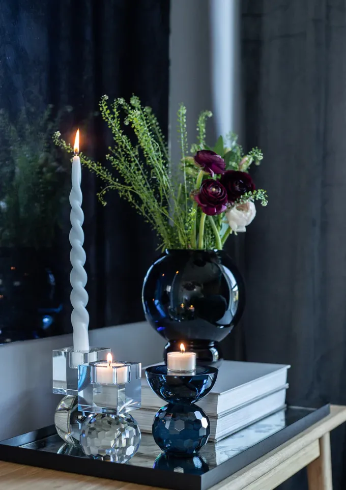 Hot Specktrum The Curly Candle Collection - Packed with 4 Pieces per box - Mighty Blue Fully Curled