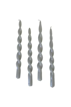 Hot Specktrum The Glossy Candle Collection - Packed with 4 pieces per box - Steel Grey Fully Curled