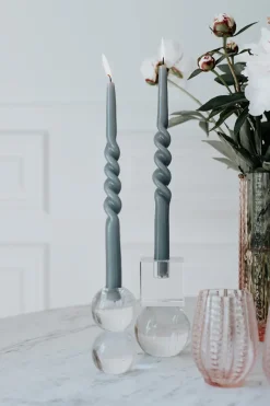 Best Specktrum The Glossy Candle Collection - Packed with 4 pieces per box - Steel Grey Middle Curled