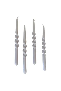 Specktrum The Glossy Candle Collection - Packed with 4 pieces per box - Thunder Grey Middle Curled