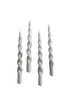 Outlet Specktrum The Pearl Candle Collection - Packed with 4 Pieces per box - Grey Pearl Fully Curled