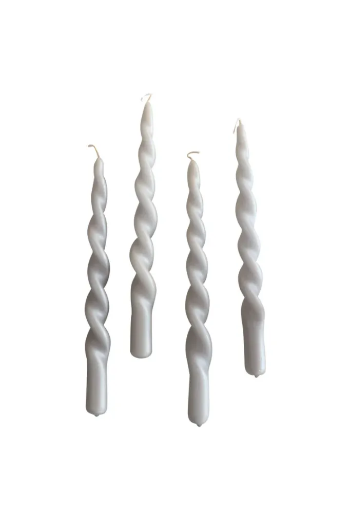 Outlet Specktrum The Pearl Candle Collection - Packed with 4 Pieces per box - Grey Pearl Fully Curled