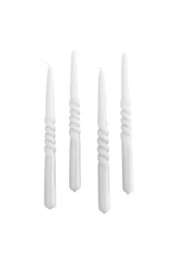 Clearance Specktrum The Pearl Candle Collection - Packed with 4 Pieces per box - White Pearl Middle Curled
