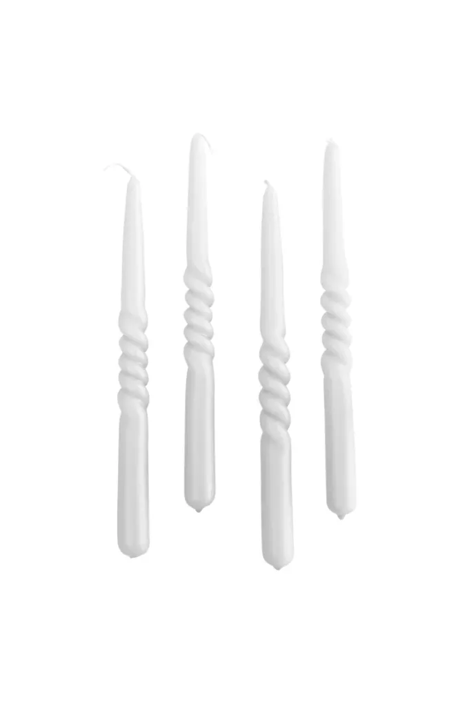 Clearance Specktrum The Pearl Candle Collection - Packed with 4 Pieces per box - White Pearl Middle Curled