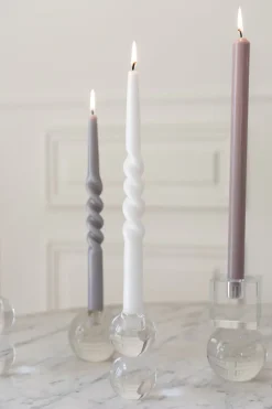 Clearance Specktrum The Pearl Candle Collection - Packed with 4 Pieces per box - White Pearl Middle Curled