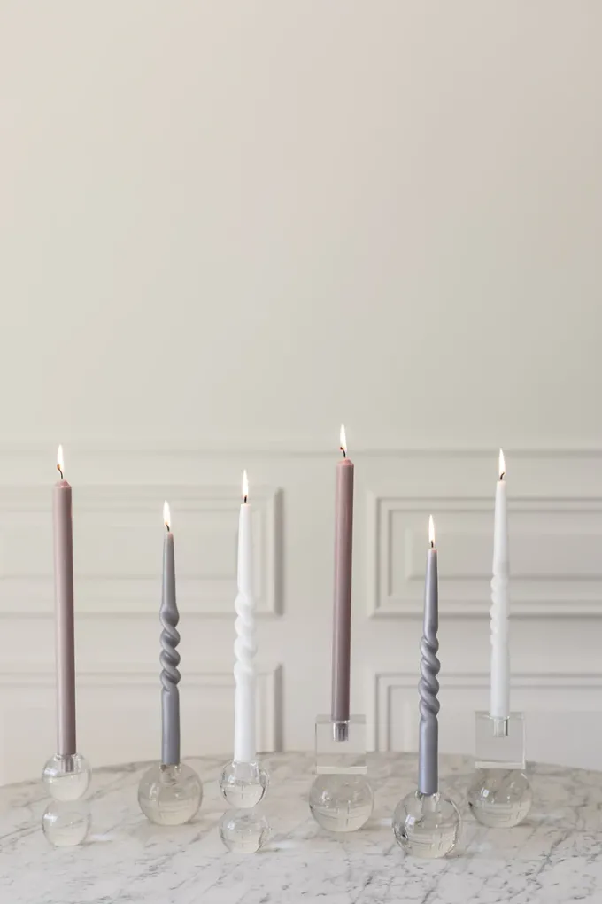 Clearance Specktrum The Pearl Candle Collection - Packed with 4 Pieces per box - White Pearl Middle Curled