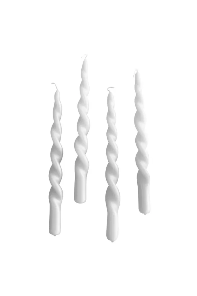 Specktrum The Pearl Candle Collection - Packed with 4 Pieces per box - White Pearl Fully Curled