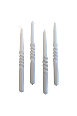 Specktrum The Pearl Candle Collection - Packed with 4 Pieces per box - Grey Pearl Middle Curled