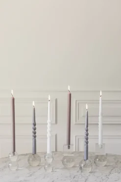 Specktrum The Pearl Candle Collection - Packed with 4 Pieces per box - Grey Pearl Middle Curled