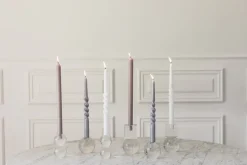 Specktrum The Pearl Candle Collection - Packed with 4 Pieces per box - Grey Pearl Middle Curled