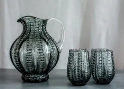 Discount Specktrum Twisted Drinking Glass - Grey